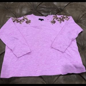 J. Crew Sequin Shoulder Sweater